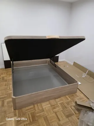 Canapé MADERA abatible matrimonio individual envío