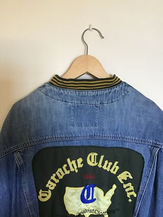 Chaqueta Vaquera Caroche vintage bordada 90s - M