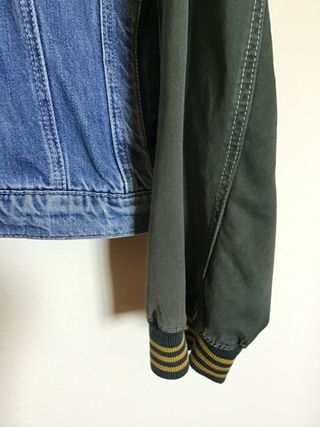 Chaqueta Vaquera Caroche vintage bordada 90s - M