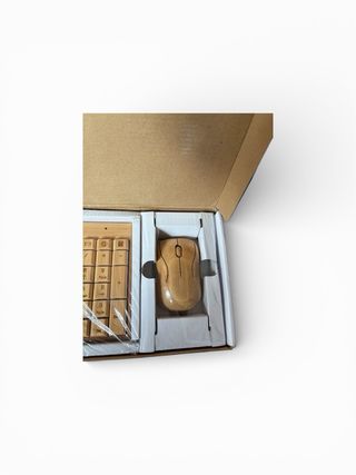 Teclado y Ratón Bambú Inalámbricos.