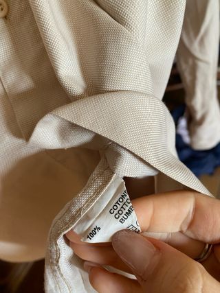 Camicia uomo BIGOTTI beige manica lunga cotone