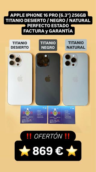 iPhone 16 Pro 256GB Factura Garantia Perfecto