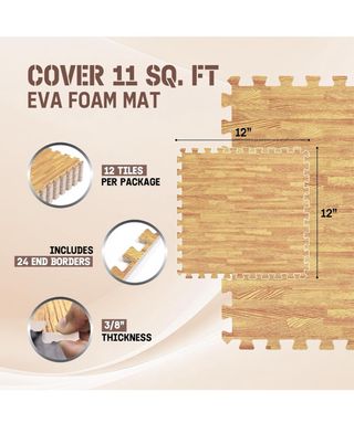 Baldosas EVA Encastrables (12 Sq Ft)