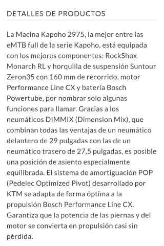 Bicicleta Eléctrica KTM Talla XS