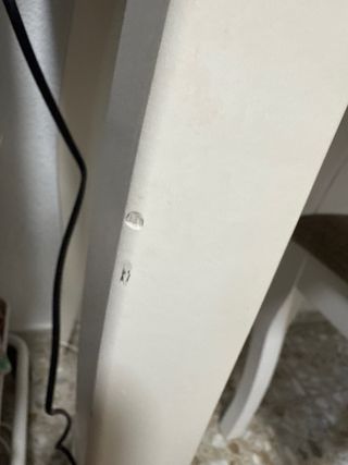 Tocador blanco Ikea HEMNES con espejo ovalado