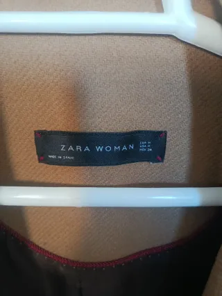 Abrigo Camel Zara Talla M Lana