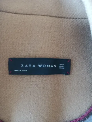 Abrigo Camel Zara Talla M Lana