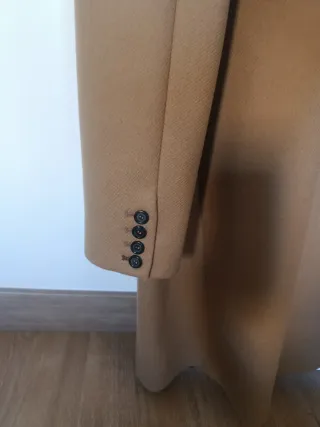 Abrigo Camel Zara Talla M Lana