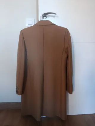 Abrigo Camel Zara Talla M Lana