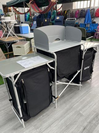 Mueble Cocina Camping Plegable + Paravientos