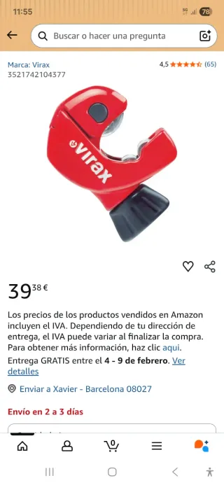 VIRAX CORTATUBOS DE 0 a 16mm