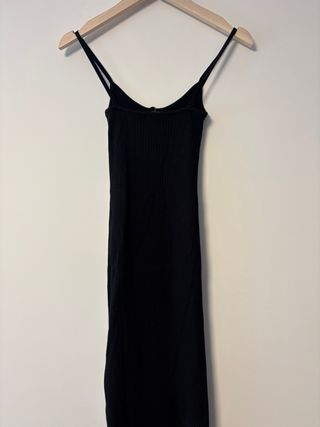 Vestido negro largo tirantes S