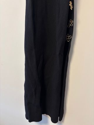 Vestido negro largo tirantes S