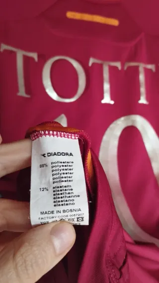 Maglia AS Roma 2006 2007 Diadora Totti Originale