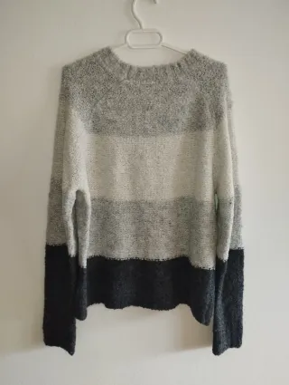 Jersey Primark Rayas Gris y Blanco