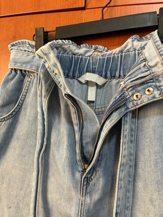 Shorts vaqueros de cintura alta de mezclilla