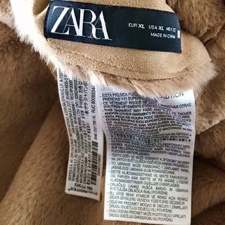 Cappotto Zara Montone Beige Donna