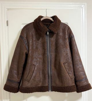 Chaqueta aviador marrón con borreguito