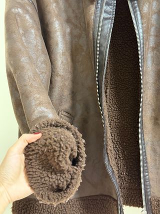 Chaqueta aviador marrón con borreguito