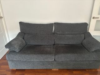 Sofá 3 plazas gris oscuro