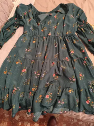 Vestido Zara floral verde