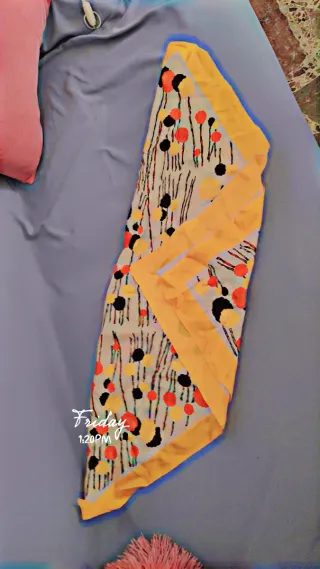 Foulard fantasia pois e righe