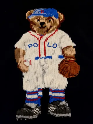 Maglione Polo Ralph Lauren Orso Baseball Nero