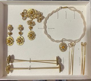 Aderezo Fallera Niña Oro y Perlas