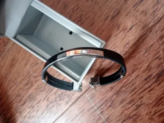Pulsera de Cuero y Acero para Hombre