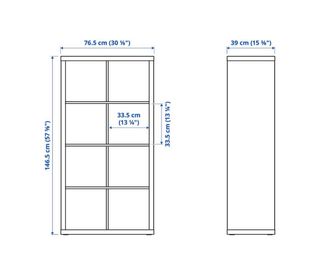 Estantería Kallax Ikea Negro-Marrón
