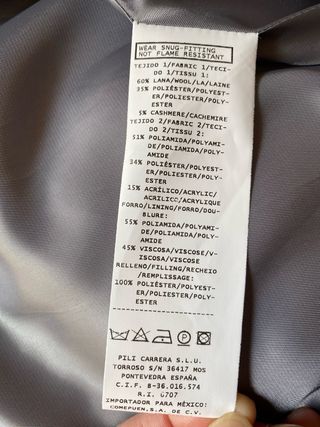 Chaqueta capa Pili Carrera Niña  148/150  12 años