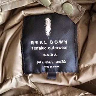 Giaccone/Piumino Zara verde donna