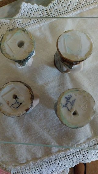 Bustos vintage: porcelana R.Inglés pintados a mano