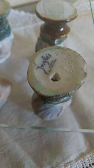 Bustos vintage: porcelana R.Inglés pintados a mano