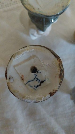 Bustos vintage: porcelana R.Inglés pintados a mano