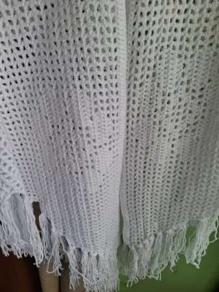 Scialle artigianale bianco