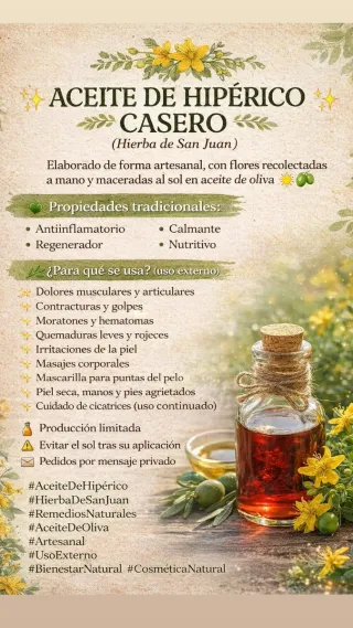 Aceite hipérico receta de la abuela