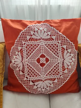 Fodera cuscino 50x50 cm fatta a mano in 100% coton