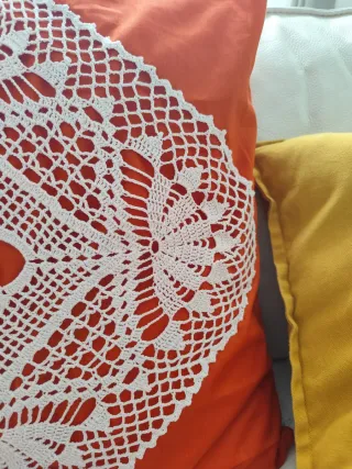 Fodera cuscino 50x50 cm fatta a mano in 100% coton