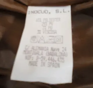 Chaqueta polipiel mujer marrón