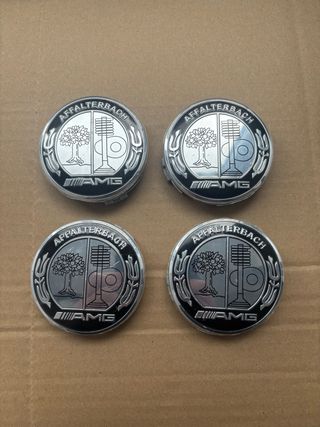 4 Tapabujes AMG Mercedes 75mm Plata