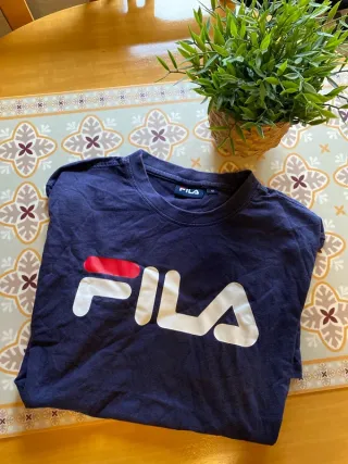 Camiseta Fila azul y blanca Talla M