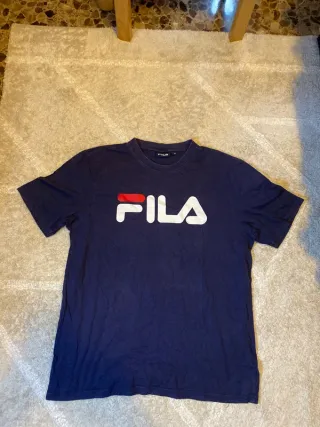 Camiseta Fila azul y blanca Talla M