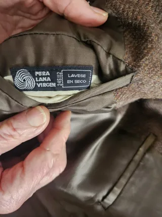 Americana Lana Virgen Hombre Marrón Sin Estrenar