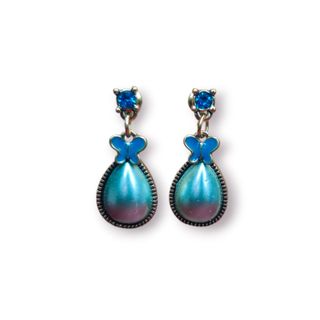 Brincos Maxbiju Gota Azul Borboleta