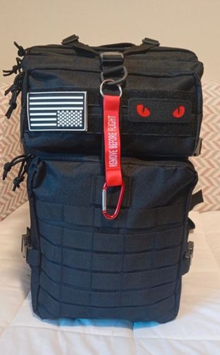 Mochila Táctica Negra 50L Ajustable Viaje Gym