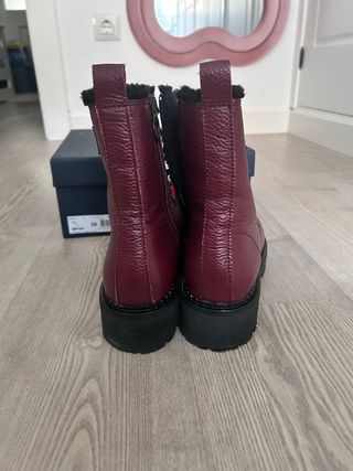 Botas Tommy Hilfiger Urban Piel Burdeos T39