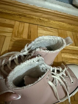 Zapatillas Converse altas rosa palo