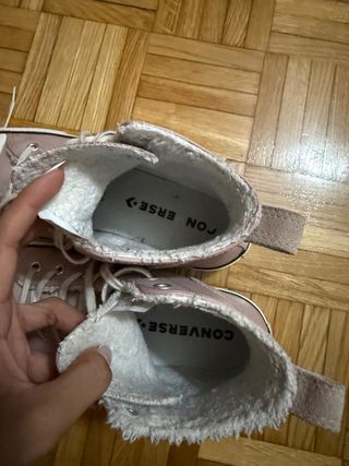 Zapatillas Converse altas rosa palo