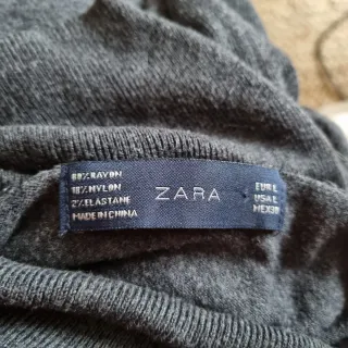 Abito Zara collo alto grigio tg L